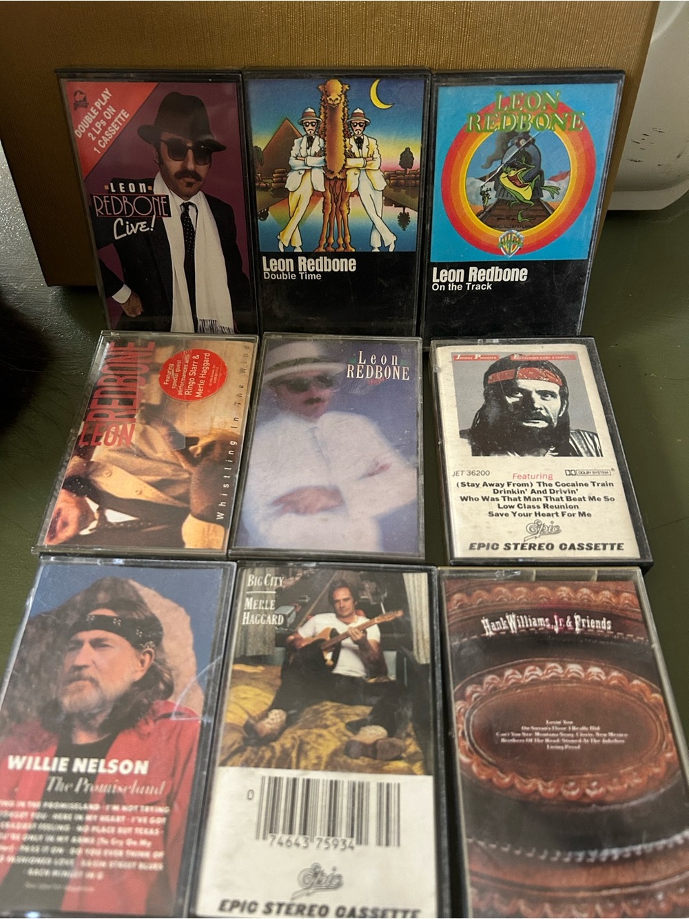 Leon Redbone, Willie Nelson, Merle Haggard Cassette Tapes Lot of 9